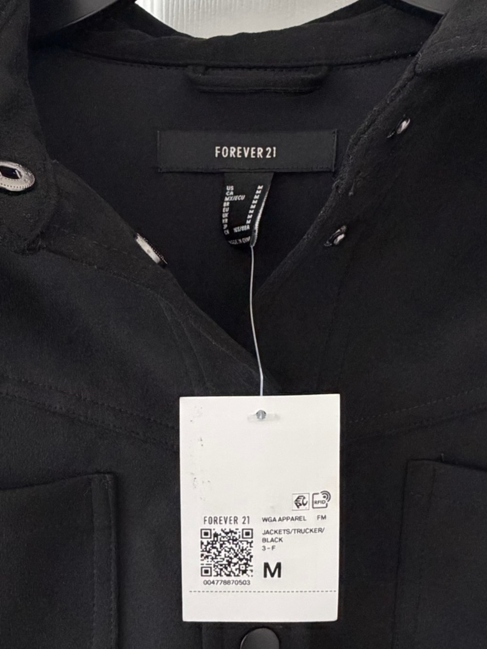 Women's Black Fringe Faux Suede Jacket - Picture 2 of 8